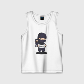 Детская майка хлопок с принтом Ниндзя в городе Новоалтайск,  |  | защита | мило | нападение | ниндзя | скрытый