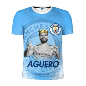Мужская футболка 3D спортивная с принтом СЕРХИО АГУЭРО SERGIO AGUERO в городе Новоалтайск, 100% полиэстер с улучшенными характеристиками | приталенный силуэт, круглая горловина, широкие плечи, сужается к линии бедра | football | manchester city | sergio leonel aguero del castillo | sport | манчестер сити | сборная аргентины. | спорт | футбол
