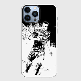Чехол для iPhone 13 Pro Max с принтом Джейми Варди в городе Новоалтайск,  |  | Тематика изображения на принте: jamie vardy | king power | lester city | англия | британия | гол | джейми варди | известные личности | лестер сити | мужчинам | спорт | спортсмены | футбол | футболист | хобби | черно белый