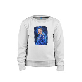 Детский свитшот хлопок с принтом Джейми Варди Jamie Vardy в городе Новоалтайск, 100% хлопок | круглый вырез горловины, эластичные манжеты, пояс и воротник | jamie vardy | king power | lester city | англия | британия | джейми варди | известные личности | лестер сити | мужчинам | спорт | спортсмены | футбол | футболист | хобби | эмоции