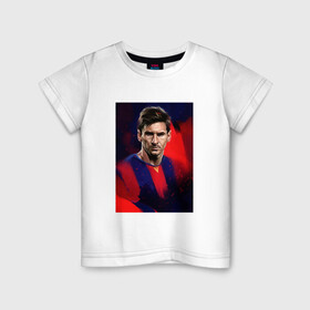 Детская футболка хлопок с принтом Messi - The Best в городе Новоалтайск, 100% хлопок | круглый вырез горловины, полуприлегающий силуэт, длина до линии бедер | argentina | barca | barcelona | football | lionel | messi | spain | sport | аргентина | барса | барселона | гол | золотой мяч | игрок | испания | камп ноу | лионель | месси | мяч | спорт | тренер | футбол | чемпион |