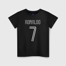 Детская футболка хлопок с принтом Ronaldo 7 номер на груди в городе Новоалтайск, 100% хлопок | круглый вырез горловины, полуприлегающий силуэт, длина до линии бедер | Тематика изображения на принте: 7 | champion | cr7 | cristiano ronaldo | fifa | football | football club | juventus | soccer | uefa | игра | криштиану роналду | лига чемпионов | реал мадрид | сборная португалии | спорт | уефа | фифа | фк | футбол | футболь