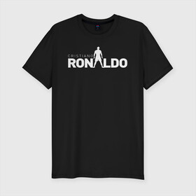Мужская футболка хлопок Slim с принтом Cristiano Ronaldo белый образ в городе Новоалтайск, 92% хлопок, 8% лайкра | приталенный силуэт, круглый вырез ворота, длина до линии бедра, короткий рукав | 7 | champion | cr7 | cristiano ronaldo | fifa | football | football club | juventus | soccer | uefa | игра | криштиану роналду | лига чемпионов | реал мадрид | сборная португалии | спорт | уефа | фифа | фк | футбол | футболь