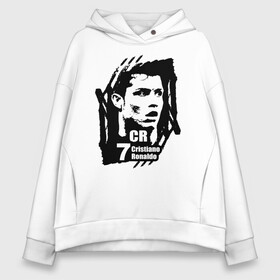 Женское худи Oversize хлопок с принтом CR7 Cristiano Ronaldo силуэт в городе Новоалтайск, френч-терри — 70% хлопок, 30% полиэстер. Мягкий теплый начес внутри —100% хлопок | боковые карманы, эластичные манжеты и нижняя кромка, капюшон на магнитной кнопке | 7 | champion | cr7 | cristiano ronaldo | fifa | football | football club | juventus | soccer | uefa | игра | криштиану роналду | лига чемпионов | реал мадрид | сборная португалии | спорт | уефа | фифа | фк | футбол | футболь