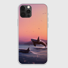 Чехол для iPhone 12 Pro Max с принтом касатки в городе Новоалтайск, Силикон |  | ocean | orca | sea | sea animal | дельфин | закат | касатка | кит | море | океан | рисунок кита