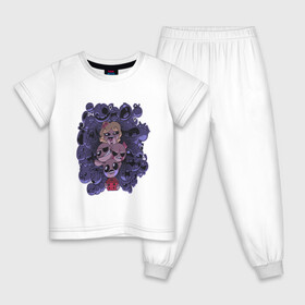 Детская пижама хлопок с принтом Isaacs family в городе Новоалтайск, 100% хлопок |  брюки и футболка прямого кроя, без карманов, на брюках мягкая резинка на поясе и по низу штанин
 | binding | game | games | hell | isaac | the binding of isaac | ад | жертвоприношение исаака | игра | игры | исаак