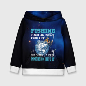 Детская толстовка 3D с принтом FISHING PLANET Рыбалка в городе Новоалтайск, 100% полиэстер | двухслойный капюшон со шнурком для регулировки, мягкие манжеты на рукавах и по низу толстовки, спереди карман-кенгуру с мягким внутренним слоем | fish | карп | лето | отдых | поклев | рыба | рыбалка | рыболов | спиннинг | удилище | удочка