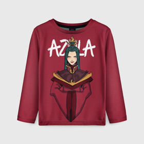 Детский лонгслив 3D с принтом Azula в городе Новоалтайск, 100% полиэстер | длинные рукава, круглый вырез горловины, полуприлегающий силуэт
 | aang | appa | avatar | avatar the last airbender | azula | iroh | katara | momo | sokka | toph | zuko | аанг | аватар | аватар легенда об аанге | азула | дядя айро | зуко | катара | сокка | тоф