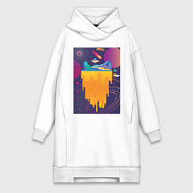 Платье-худи хлопок с принтом Space Flat в городе Новоалтайск,  |  | abstraction | acid | colors | flat | космос | психоделика | цветной