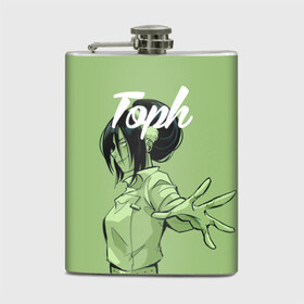 Фляга с принтом Toph в городе Новоалтайск, металлический корпус | емкость 0,22 л, размер 125 х 94 мм. Виниловая наклейка запечатывается полностью | Тематика изображения на принте: aang | appa | avatar | avatar the last airbender | azula | iroh | katara | momo | sokka | toph | zuko | аанг | аватар | аватар легенда об аанге | азула | дядя айро | зуко | катара | сокка | тоф