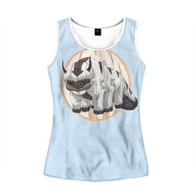 Женская майка 3D с принтом Appa в городе Новоалтайск, 100% полиэстер | круглая горловина, прямой силуэт, длина до линии бедра | aang | appa | avatar | avatar the last airbender | azula | iroh | katara | momo | sokka | toph | zuko | аанг | аватар | аватар легенда об аанге | азула | дядя айро | зуко | катара | сокка | тоф