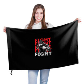 Флаг 3D с принтом FIGHT в городе Новоалтайск, 100% полиэстер | плотность ткани — 95 г/м2, размер — 67 х 109 см. Принт наносится с одной стороны | boxing | fight club | mma | ufc | боевые искусства | боец | бои | бойцовский клуб | бокс | боксёр | борьба | воин | единоборства | кикбоксинг | майк тайсон | мма | муай тай | мухаммед али | рукопашный бой | сила