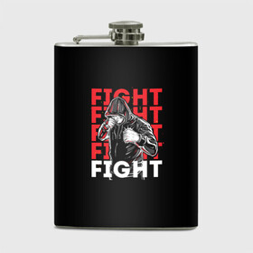 Фляга с принтом FIGHT в городе Новоалтайск, металлический корпус | емкость 0,22 л, размер 125 х 94 мм. Виниловая наклейка запечатывается полностью | Тематика изображения на принте: boxing | fight club | mma | ufc | боевые искусства | боец | бои | бойцовский клуб | бокс | боксёр | борьба | воин | единоборства | кикбоксинг | майк тайсон | мма | муай тай | мухаммед али | рукопашный бой | сила