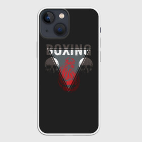 Чехол для iPhone 13 mini с принтом BOXING в городе Новоалтайск,  |  | boxing | fight club | mma | ufc | боевые искусства | боец | бои | бойцовский клуб | бокс | боксёр | борьба | воин | единоборства | кикбоксинг | майк тайсон | мма | муай тай | мухаммед али | рукопашный бой | сила