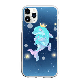 Чехол для iPhone 11 Pro матовый с принтом Два дельфина в городе Новоалтайск, Силикон |  | cute | dolphin | два дельфина | дельфин | дельфинами | милый | мир | подводный