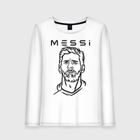 Женский лонгслив хлопок с принтом MESSI черные силуэт в городе Новоалтайск, 100% хлопок |  | argentina | barca | barcelona | fc barcelona | lionel messi | spain | sport | uefa | аргентина | барса | барселона | золотой мяч | игрок | испания | камп ноу | лео месси | лионель месси | мяч | спорт | тренер | уефа 