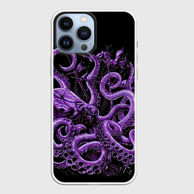 Чехол для iPhone 13 Pro Max с принтом Фиолетовый Кракен в городе Новоалтайск,  |  | Тематика изображения на принте: animal | beast | kraken | ocean | octopus | sea | ship | water | вода | животные | звери | корабль | кракен | море | океан | осьминог | рыбы | щупальца