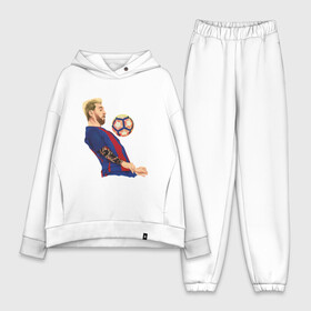 Женский костюм хлопок Oversize с принтом Messi   Football в городе Новоалтайск,  |  | argentina | barca | barcelona | football | lionel | messi | spain | sport | аргентина | барса | барселона | гол | золотой мяч | игрок | испания | камп ноу | лионель | месси | мяч | спорт | тренер | футбол | чемпион |