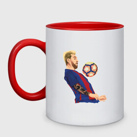 Кружка двухцветная с принтом Messi - Football в городе Новоалтайск, керамика | объем — 330 мл, диаметр — 80 мм. Цветная ручка и кайма сверху, в некоторых цветах — вся внутренняя часть | Тематика изображения на принте: argentina | barca | barcelona | football | lionel | messi | spain | sport | аргентина | барса | барселона | гол | золотой мяч | игрок | испания | камп ноу | лионель | месси | мяч | спорт | тренер | футбол | чемпион |