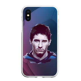Чехол для iPhone XS Max матовый с принтом Барса в городе Новоалтайск, Силикон | Область печати: задняя сторона чехла, без боковых панелей | Тематика изображения на принте: арт | месси | мяч | спорт | футбол | футболист