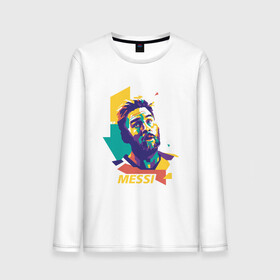 Мужской лонгслив хлопок с принтом Color Messi в городе Новоалтайск, 100% хлопок |  | argentina | barca | barcelona | football | lionel | messi | spain | sport | аргентина | барса | барселона | гол | золотой мяч | игрок | испания | камп ноу | лионель | месси | мяч | спорт | тренер | футбол | чемпион |
