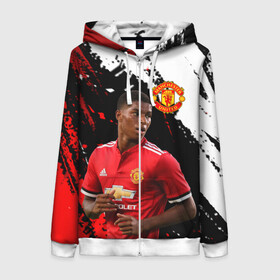 Женская толстовка 3D на молнии с принтом Manchester United Рашфорд в городе Новоалтайск, 100% полиэстер | длина до линии бедра, манжеты и пояс оформлены мягкой тканевой резинкой, двухслойный капюшон со шнурком для регулировки, спереди молния, по бокам два кармана | fc | fcmu | football | football club | manchester united | marcus rashford | red devils | sport | красные дьяволы | манчестер юнайтед | маркус рашфорд | спорт | фк | фкмю | футбол | футбольный клуб