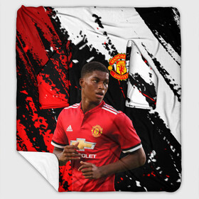 Плед с рукавами с принтом Manchester United Рашфорд в городе Новоалтайск, 100% полиэстер | Закругленные углы, все края обработаны. Ткань не мнется и не растягивается. Размер 170*145 | Тематика изображения на принте: fc | fcmu | football | football club | manchester united | marcus rashford | red devils | sport | красные дьяволы | манчестер юнайтед | маркус рашфорд | спорт | фк | фкмю | футбол | футбольный клуб