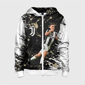 Детская толстовка 3D на молнии с принтом Juventus Пауло Дибала в городе Новоалтайск, 100% полиэстер |  манжеты и пояс оформлены широкой мягкой резинкой, двухслойный капюшон со шнурком для регулировки, спереди карманы и застежка-молния
 | cr7 | juve | juventus | paulo dybala | ronaldo | пауло дибала | роналдо | ювентус