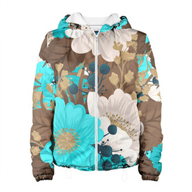 Женская куртка 3D с принтом Красивые цвеТы в городе Новоалтайск, ткань верха — 100% полиэстер, подклад — флис | прямой крой, подол и капюшон оформлены резинкой с фиксаторами, два кармана без застежек по бокам, один большой потайной карман на груди. Карман на груди застегивается на липучку | абстракция | арт | красивое | лучшее | тренды | цветы
