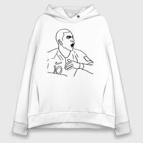 Женское худи Oversize хлопок с принтом Килиан Мбаппе 10 номер рисунок в городе Новоалтайск, френч-терри — 70% хлопок, 30% полиэстер. Мягкий теплый начес внутри —100% хлопок | боковые карманы, эластичные манжеты и нижняя кромка, капюшон на магнитной кнопке | kylian mbappe | килиан | мбаппе | нападающий | номер 10 | пари сен жермен | французский | футболист