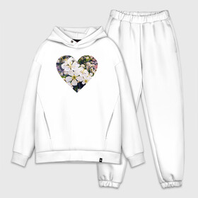Мужской костюм хлопок OVERSIZE с принтом Spring heart в городе Новоалтайск,  |  | flower. heart | весна | любовь | сердце | цветы