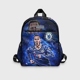 Детский рюкзак 3D с принтом ЭДЕН АЗАР   EDEN HAZARD в городе Новоалтайск, 100% полиэстер | лямки с регулируемой длиной, сверху петелька, чтобы рюкзак можно было повесить на вешалку. Основное отделение закрывается на молнию, как и внешний карман. Внутри дополнительный карман. По бокам два дополнительных кармашка | Тематика изображения на принте: chelsea | eden michael hazard | football | real madrid | sport | uefa | реал мадрид | сборная бельгии. | спорт | уефа | футбол | хазард | челси | эден азар