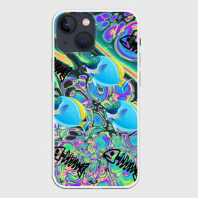 Чехол для iPhone 13 mini с принтом Life cycle в городе Новоалтайск,  |  | acid | colors | fish | life | ocean | море | океан | рыба