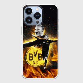 Чехол для iPhone 13 Pro с принтом ЭРЛИНГ ХОЛАНД   ERLING HAALAND в городе Новоалтайск,  |  | borussia | erling braut haaland | football | sport | uefa | боруссия | сборная норвегии. | спорт | уефа | футбол | эрлинг холанд