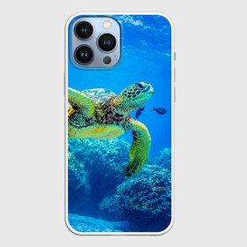 Чехол для iPhone 13 Pro Max с принтом Морская черепаха в городе Новоалтайск,  |  | Тематика изображения на принте: морская черепаха | океан | подводный мир | черепаха