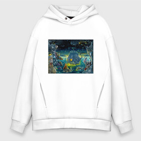 Мужское худи Oversize хлопок с принтом Fabulous water world в городе Новоалтайск, френч-терри — 70% хлопок, 30% полиэстер. Мягкий теплый начес внутри —100% хлопок | боковые карманы, эластичные манжеты и нижняя кромка, капюшон на магнитной кнопке | colors | fish | life | ocean | sea | море | океан