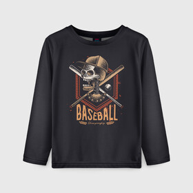 Детский лонгслив 3D с принтом BASEBALL в городе Новоалтайск, 100% полиэстер | длинные рукава, круглый вырез горловины, полуприлегающий силуэт
 | a game | ball | baseball | baseball championship | baseball club | baseball league | bat | competition | sport | team | бейсбол | бейсбольная бита | бейсбольная лига | бейсбольный клуб | бита | игра | мяч | соревнования | спорт | чемпионат по бе