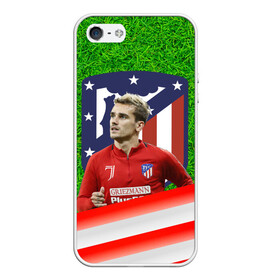 Чехол для iPhone 5/5S матовый с принтом Антуан Гризманн | Antoine Griezmann (+спина) (Z) в городе Новоалтайск, Силикон | Область печати: задняя сторона чехла, без боковых панелей | Тематика изображения на принте: antoine griezmann | антуан гризманн | атлетико | барса | барселона | гризман | реал сосьедад | сборная франции