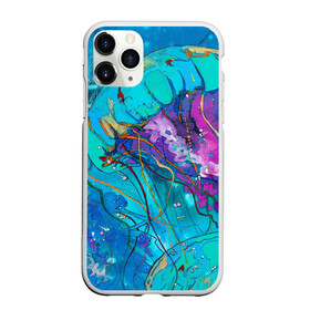 Чехол для iPhone 11 Pro Max матовый с принтом Красочная медуза в городе Новоалтайск, Силикон |  | Тематика изображения на принте: красочная медуза | медуза | медуза в море