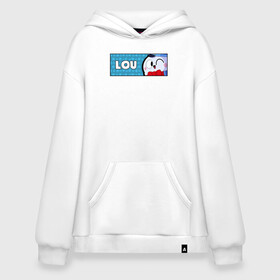 Худи SuperOversize хлопок с принтом LOU (ПЛАШКА) в городе Новоалтайск, 70% хлопок, 30% полиэстер, мягкий начес внутри | карман-кенгуру, эластичная резинка на манжетах и по нижней кромке, двухслойный капюшон
 | android | brawl | brawl stars | clash | game | lou | stars | андроид | игра | мобильные игры