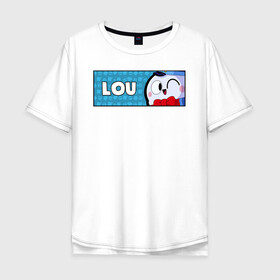 Мужская футболка хлопок Oversize с принтом LOU (ПЛАШКА) в городе Новоалтайск, 100% хлопок | свободный крой, круглый ворот, “спинка” длиннее передней части | android | brawl | brawl stars | clash | game | lou | stars | андроид | игра | мобильные игры