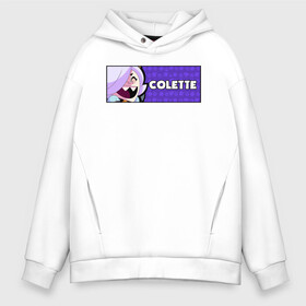 Мужское худи Oversize хлопок с принтом COLETTE (ПЛАШКА) в городе Новоалтайск, френч-терри — 70% хлопок, 30% полиэстер. Мягкий теплый начес внутри —100% хлопок | боковые карманы, эластичные манжеты и нижняя кромка, капюшон на магнитной кнопке | android | brawl | brawl stars | clash | colette | game | stars | андроид | игра | мобильные игры