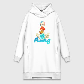 Платье-худи хлопок с принтом Aang airbender в городе Новоалтайск,  |  | Тематика изображения на принте: aang | appa | avatar | avatar the last airbender | azula | iroh | katara | momo | sokka | toph | zuko | аанг | аватар | аватар легенда об аанге | азула | дядя айро | зуко | катара | сокка | тоф