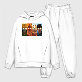 Мужской костюм хлопок OVERSIZE с принтом Avatars в городе Новоалтайск,  |  | aang | appa | avatar | avatar the last airbender | azula | iroh | katara | momo | sokka | toph | zuko | аанг | аватар | аватар легенда об аанге | азула | дядя айро | зуко | катара | сокка | тоф