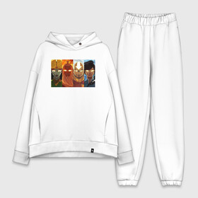 Женский костюм хлопок Oversize с принтом Avatars в городе Новоалтайск,  |  | aang | appa | avatar | avatar the last airbender | azula | iroh | katara | momo | sokka | toph | zuko | аанг | аватар | аватар легенда об аанге | азула | дядя айро | зуко | катара | сокка | тоф