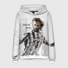 Мужская толстовка 3D с принтом Andrea Pirlo в городе Новоалтайск, 100% полиэстер | двухслойный капюшон со шнурком для регулировки, мягкие манжеты на рукавах и по низу толстовки, спереди карман-кенгуру с мягким внутренним слоем. | andrea pirlo | football | juventus | pirlo | vdkarsvet | андреа пирло | пирло | футбол | ювентус
