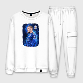Мужской костюм хлопок с принтом Джейми Варди / Jamie Vardy в городе Новоалтайск, 100% хлопок | на свитшоте круглая горловина, мягкая резинка по низу. Брюки заужены к низу, на них два вида карманов: два “обычных” по бокам и два объемных, с клапанами, расположенные ниже линии бедра. Брюки с мягкой трикотажной резинкой на поясе и по низу штанин. В поясе для дополнительного комфорта — широкие завязки | football | jamie vardy | king power | lester city | sport | англия | британия | джейми варди | известные личности | лестер сити | мужчинам | спорт | спортсмены | футбол | футболист | хобби | эмоции