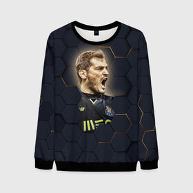 Мужской свитшот 3D с принтом  Iker Casillas в городе Новоалтайск, 100% полиэстер с мягким внутренним слоем | круглый вырез горловины, мягкая резинка на манжетах и поясе, свободная посадка по фигуре | Тематика изображения на принте: casillas | football | iker | iker casillas | porto | real | real madrid | vdkarsvet | икер | икер касильяс | касильяс | потру | реал | реал мадрид | футбол