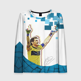 Женский лонгслив 3D с принтом Iker Casillas в городе Новоалтайск, 100% полиэстер | длинные рукава, круглый вырез горловины, полуприлегающий силуэт | casillas | football | iker | iker casillas | porto | real | real madrid | vdkarsvet | икер | икер касильяс | касильяс | потру | реал | реал мадрид | футбол