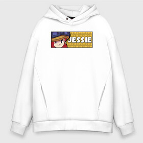 Мужское худи Oversize хлопок с принтом JESSIE (ПЛАШКА) в городе Новоалтайск, френч-терри — 70% хлопок, 30% полиэстер. Мягкий теплый начес внутри —100% хлопок | боковые карманы, эластичные манжеты и нижняя кромка, капюшон на магнитной кнопке | android | brawl | brawl stars | clash | game | jessie | stars | андроид | джесси | игра | мобильные игры